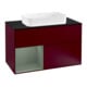 V&B Meuble sous-lavabo avec plan de toilette bleu m Finion 100x60,3cm, étag. g, huile m laque, Peo mat-1