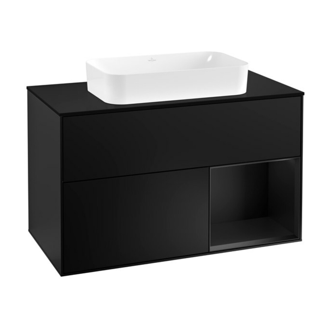 V&B Meuble sous lavabo avec plan de toilette Finion 100x60,3 cm, rég. bleu mat Lac, bleu mat Lac