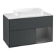 V&B Meuble sous lavabo avec plan de travail blanc Finion 100x60,3cm, Rg r A m, md bl. m Lac-1