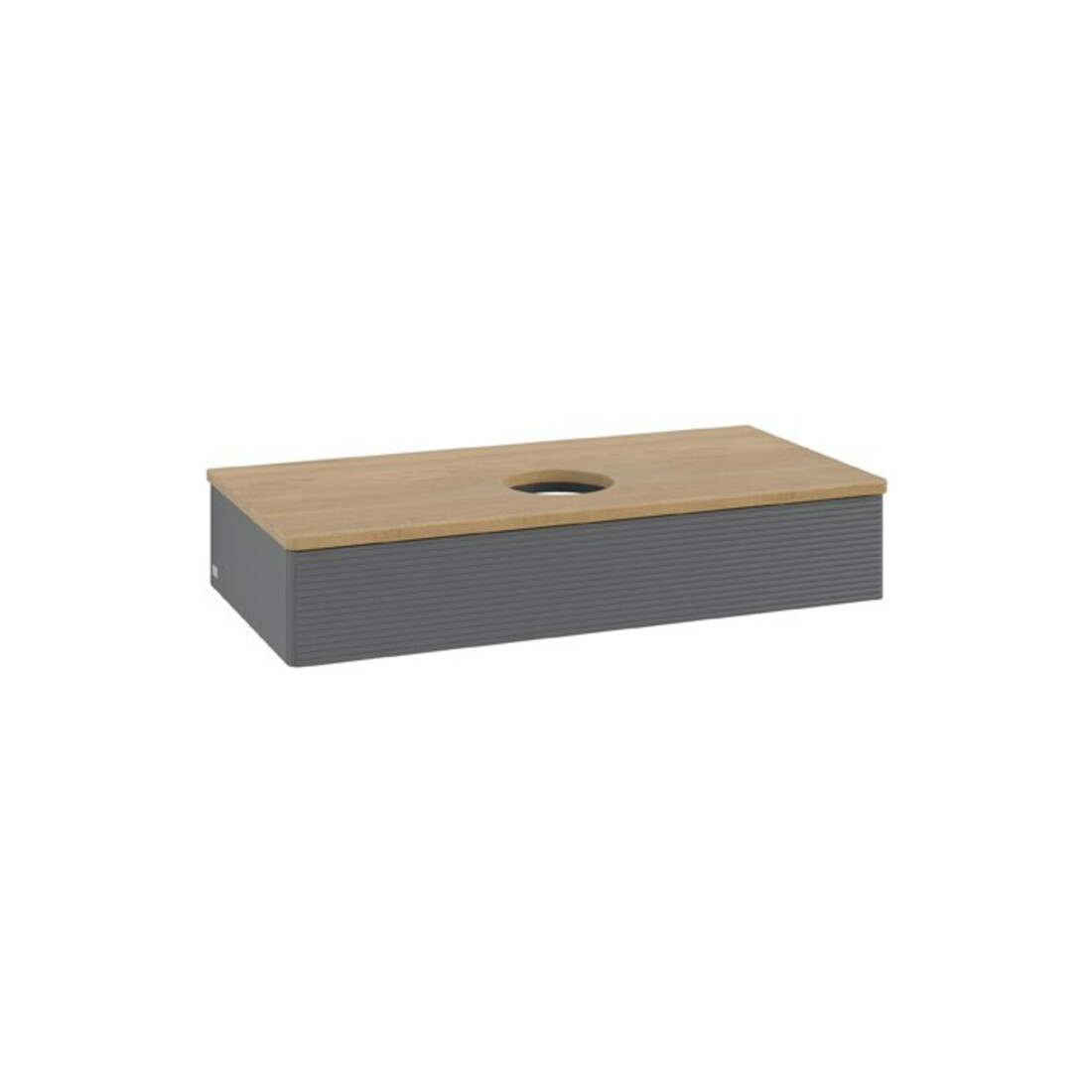 V&B Meuble sous lavabo avec structure de façade Antao 100x19x50 cm, WBP chêne, anthracite mat