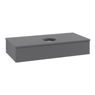 V&B Meuble sous-lavabo avec structure de façade Antao 100x19x50cm, laqué WBP, anthracite m. laqué