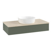 V&B Meuble sous lavabo avec structure de façade Antao 100x19x50cm, WBP botti., lea gre. m Lac-3