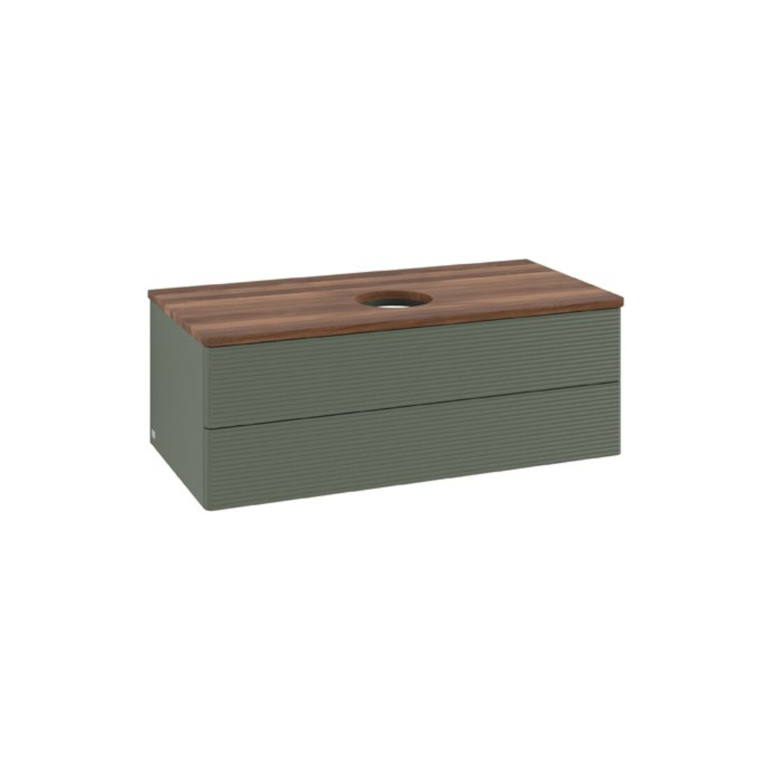 V&B Meuble sous-lavabo avec structure de façade Antao 100x36x50 cm, WBP w. wal, lea gre. m Lac
