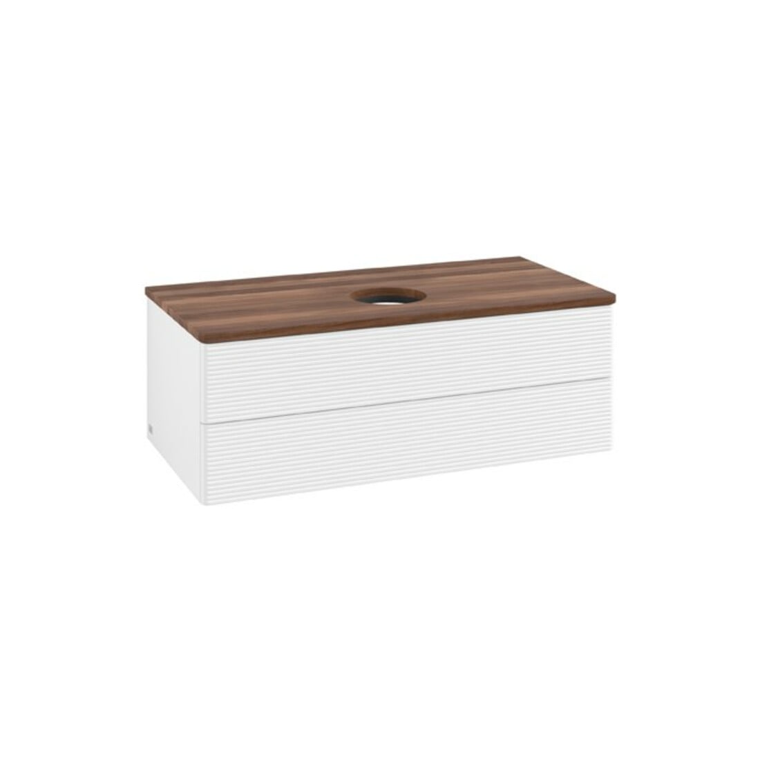 V&B Meuble sous lavabo avec structure de façade Antao 100x36x50cm, couleur WBP blanc wal, blanc mat Lac