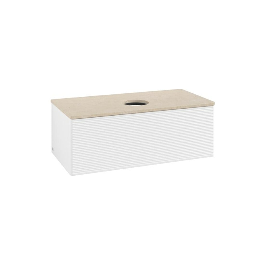V&B Meuble sous lavabo avec structure de façade Antao 100x36x50cm, couleur WBP botti., blanc m Lac
