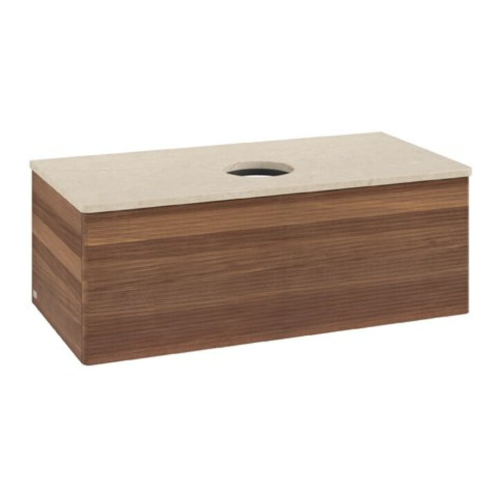 V&B Meuble sous-lavabo avec structure de façade Antao 100x36x50cm, couleur WBP botti., noyer w.