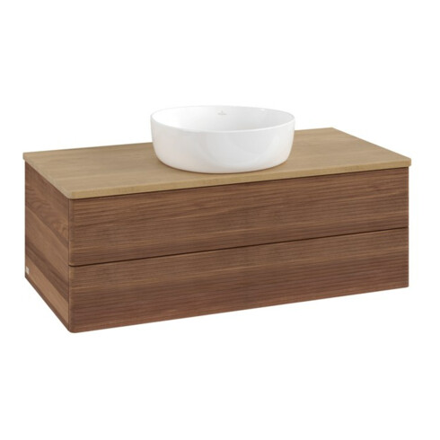 V&B Meuble sous lavabo avec structure de façade Antao 100x36x50cm, couleur WBP miel Oa, w. wal