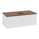V&B Meuble sous-lavabo avec structure de façade Antao 100x36x50cm, HL, WBP chêne, blanc brillant Lac-1