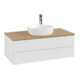 V&B Meuble sous lavabo avec structure de façade Antao 100x36x50cm, HL, WBP hon. Oa, blanc laqué g