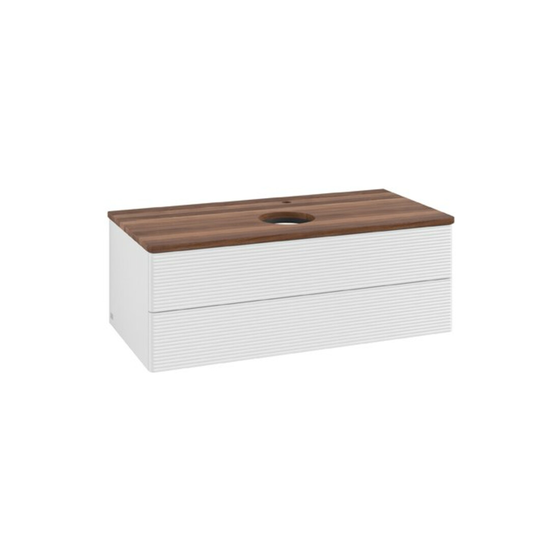 V&B Meuble sous-lavabo avec structure de façade Antao 100x36x50cm, HL, WBP w. wal, blanc brillant Lac