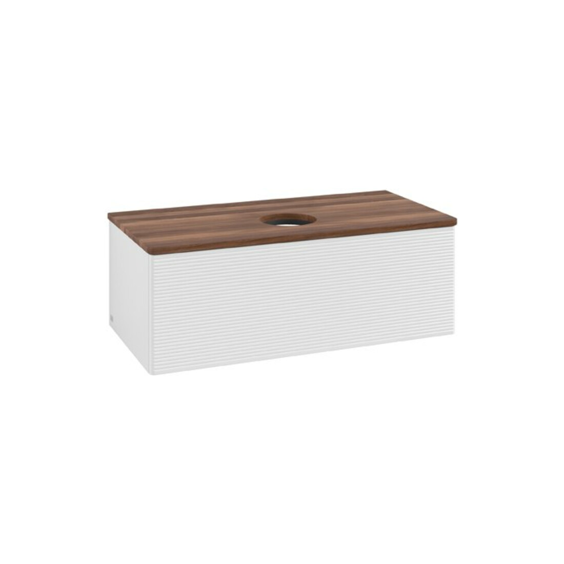 V&B Meuble sous lavabo avec structure de façade Antao 100x36x50cm, WBP blanc brillant