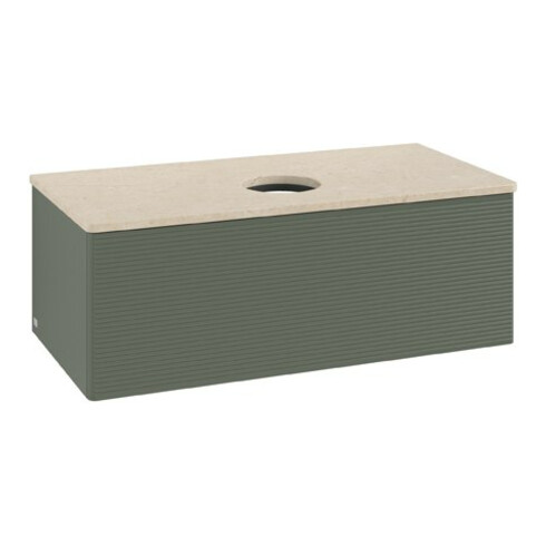 V&B Meuble sous-lavabo avec structure de façade Antao 100x36x50cm, WBP botti., lea gre. m Lac