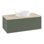 V&B Meuble sous-lavabo avec structure de façade Antao 100x36x50cm, WBP botti., lea gre. m Lac-3