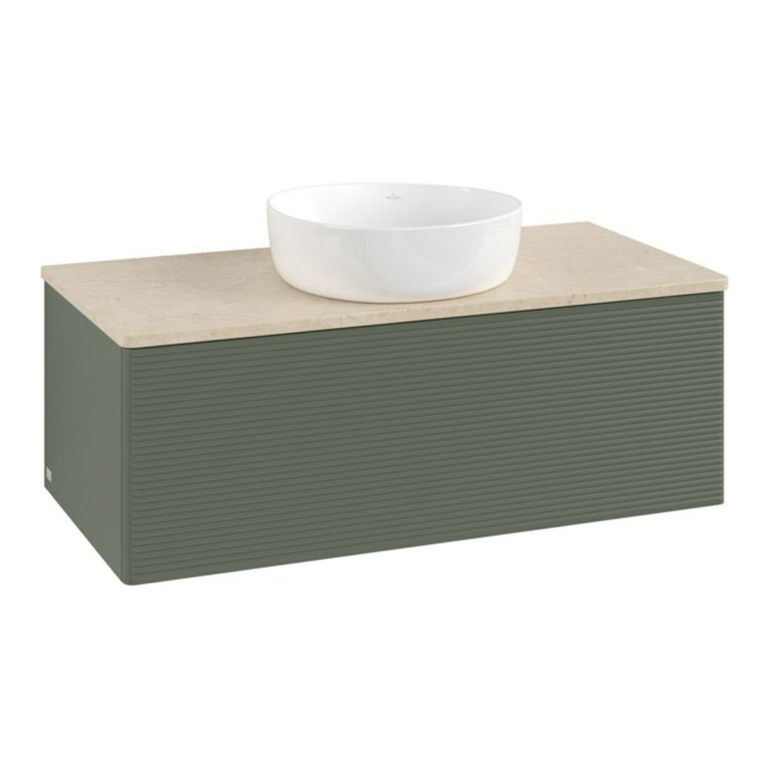 V&B Meuble sous-lavabo avec structure de façade Antao 100x36x50cm, WBP botti., lea gre. m Lac