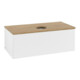 V&B Meuble sous-lavabo avec structure de façade Antao 100x36x50cm, WBP chêne hon. Oa, blanc mat Lac-1