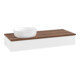 V&B Meuble sous lavabo avec structure de façade Antao 120x19x50 cm, couleur WBP w. wal, blanc m Lac-1