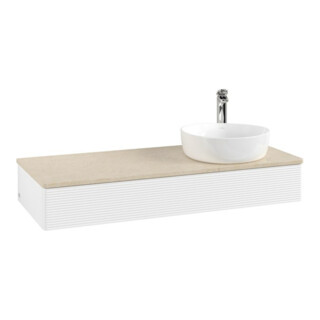 V&B Meuble sous lavabo avec structure de façade Antao 120x19x50 cm, HL, WBP botti., blanc mat Lac