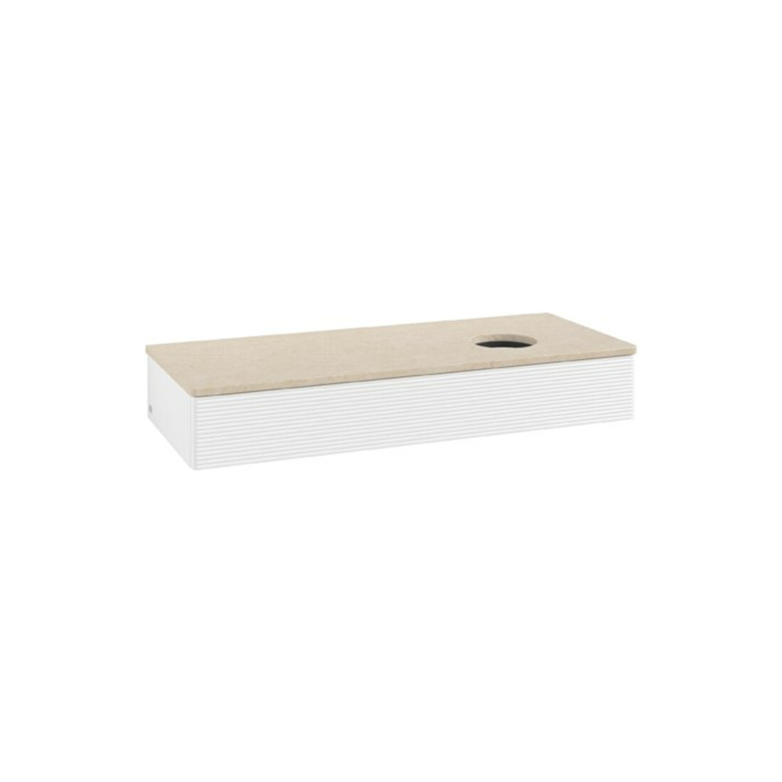 V&B Meuble sous lavabo avec structure de façade Antao 120x19x50cm, couleur WBP botti., blanc avec Lac