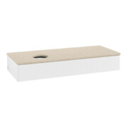 V&B Meuble sous lavabo avec structure de façade Antao 120x19x50cm, couleur WBP botti., blanc avec laque-3