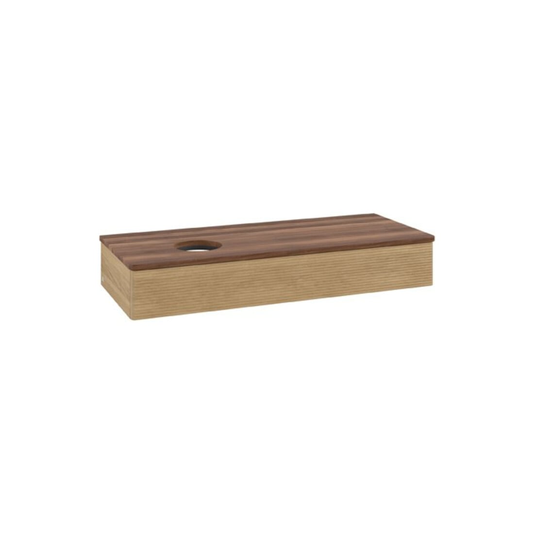 V&B Meuble sous lavabo avec structure de façade Antao 120x19x50cm, couleur WBP chêne miel