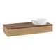 V&B Meuble sous-lavabo avec structure de façade Antao 120x19x50cm, couleur WBP chêne miel-3