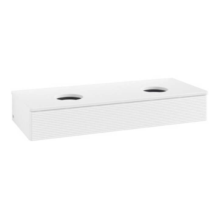 V&B Meuble sous-lavabo avec structure de façade Antao 120x19x50cm, couleur WBP Lac, blanc avec Lac