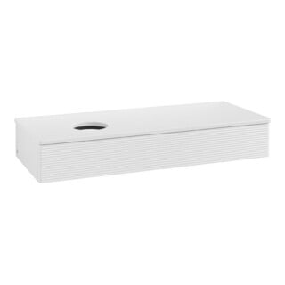 V&B Meuble sous lavabo avec structure de façade Antao 120x19x50cm, couleur WBP Lac, blanc brillant Lac