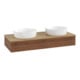 V&B Meuble sous lavabo avec structure de façade Antao 120x19x50cm, couleur WBP miel Oa, blanc wal-1