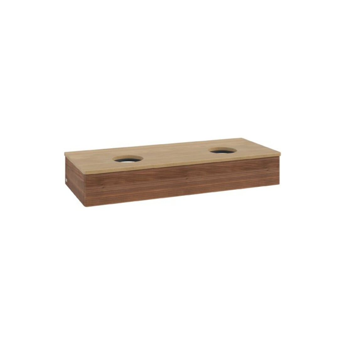 V&B Meuble sous lavabo avec structure de façade Antao 120x19x50cm, couleur WBP miel Oa, blanc wal
