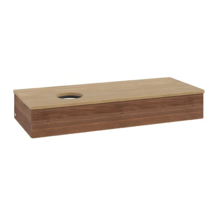 V&B Meuble sous lavabo avec structure de façade Antao 120x19x50cm, couleur WBP miel Oa, w. wal