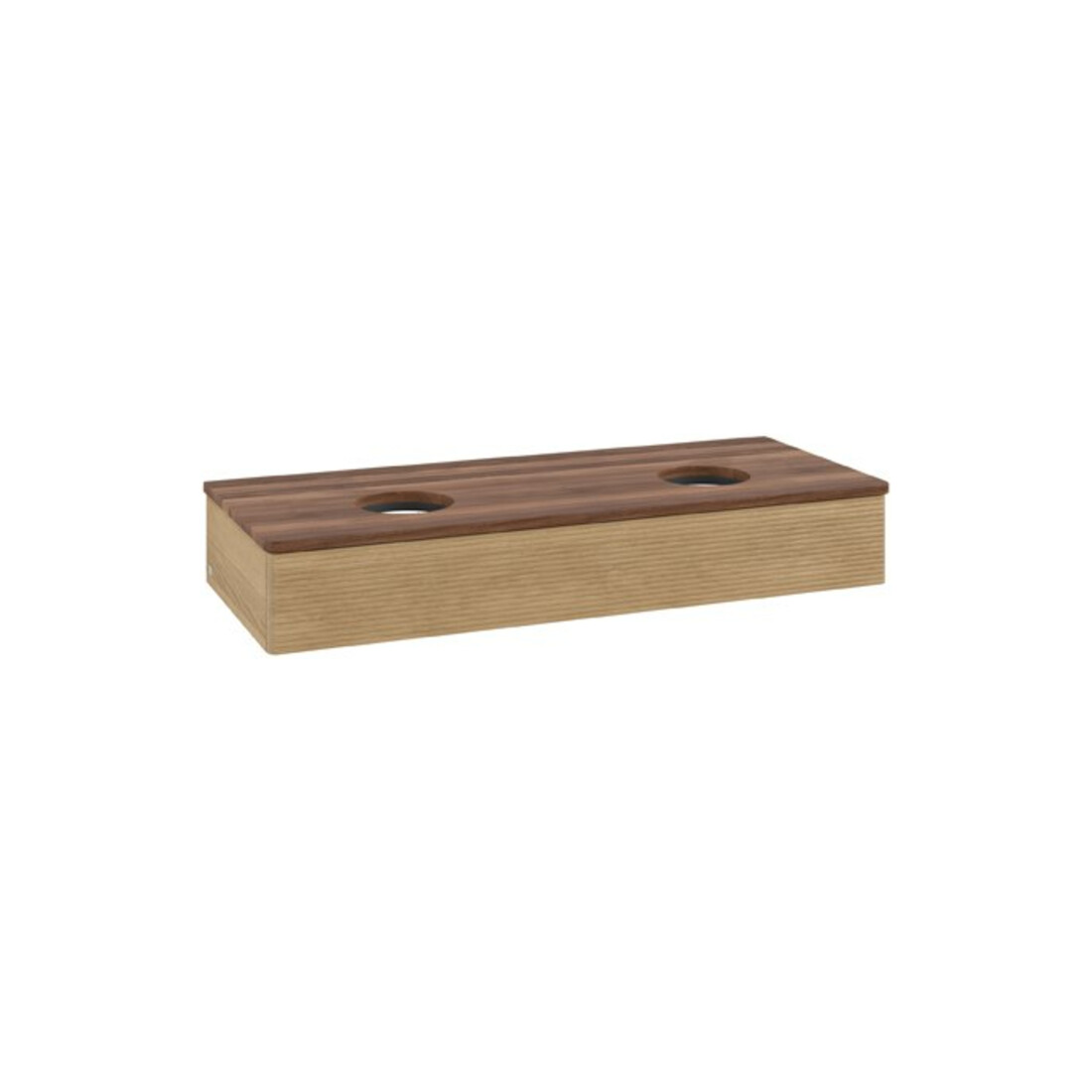 V&B Meuble sous-lavabo avec structure de façade Antao 120x19x50cm, couleur WBP w. wal, chêne miel