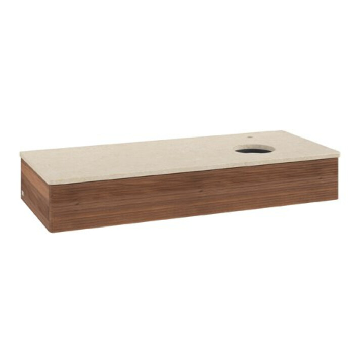 V&B Meuble sous lavabo avec structure de façade Antao 120x19x50cm, HL, WBP botti., blanc noyer