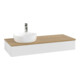 V&B Meuble sous lavabo avec structure de façade Antao 120x19x50cm, HL, WBP hon. Oa, blanc laqué-3