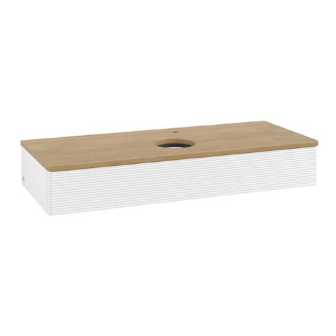 V&B Meuble sous lavabo avec structure de façade Antao 120x19x50cm, HL, WBP hon. Oa, blanc mat Lac