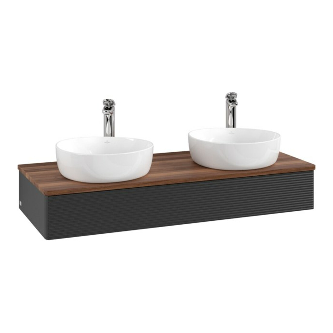 V&B Meuble sous lavabo avec structure de façade Antao 120x19x50cm, HL, WBP w. wal, bla m Lac