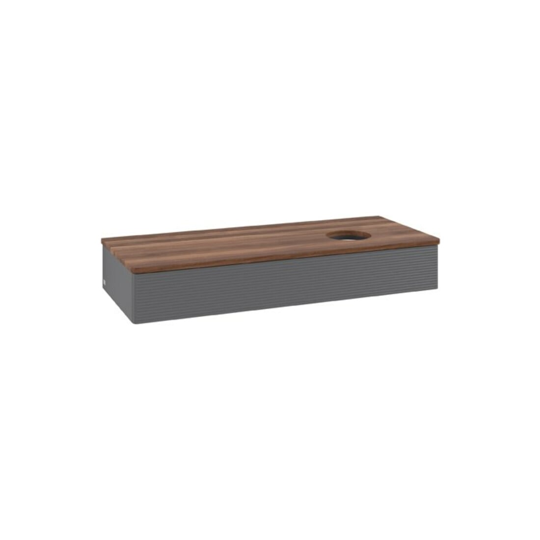 V&B Meuble sous-lavabo avec structure de façade Antao 120x19x50cm, WBP chêne sauvage, Anthracite m Lac