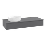 V&B Meuble sous lavabo avec structure de façade Antao 120x19x50cm, WBP Laqué, Anthracite m Laqué-3