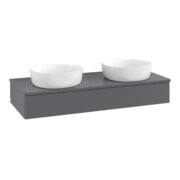 V&B Meuble sous lavabo avec structure de façade Antao 120x19x50cm, WBP Laqué, Anthracite m Laqué