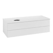 V&B Meuble sous-lavabo avec structure de façade Antao 120x36x50 cm, couleur WBP Lac, blanc brillant Lac-3