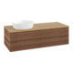 V&B Meuble sous-lavabo avec structure de façade Antao 120x36x50 cm, couleur WBP miel Oa, blanc wal-3