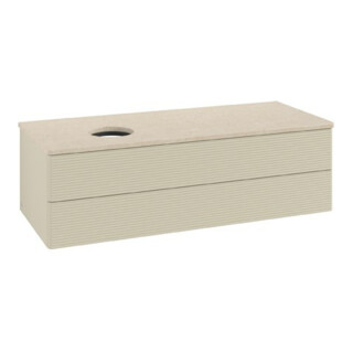 V&B Meuble sous-lavabo avec structure de façade Antao 120x36x50 cm, WBP botti., gris mat Lac