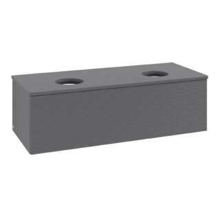 V&B Meuble sous lavabo avec structure de façade Antao 120x36x50 cm, WBP Lac, anthracite m Lac