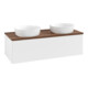 V&B Meuble sous-lavabo avec structure de façade Antao 120x36x50cm, couleur WBP blanc, avec Lac