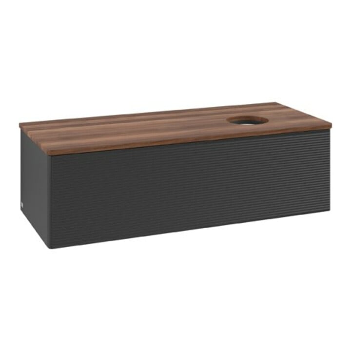 V&B Meuble sous lavabo avec structure de façade Antao 120x36x50cm, couleur WBP blanc wal, bleu m Lac