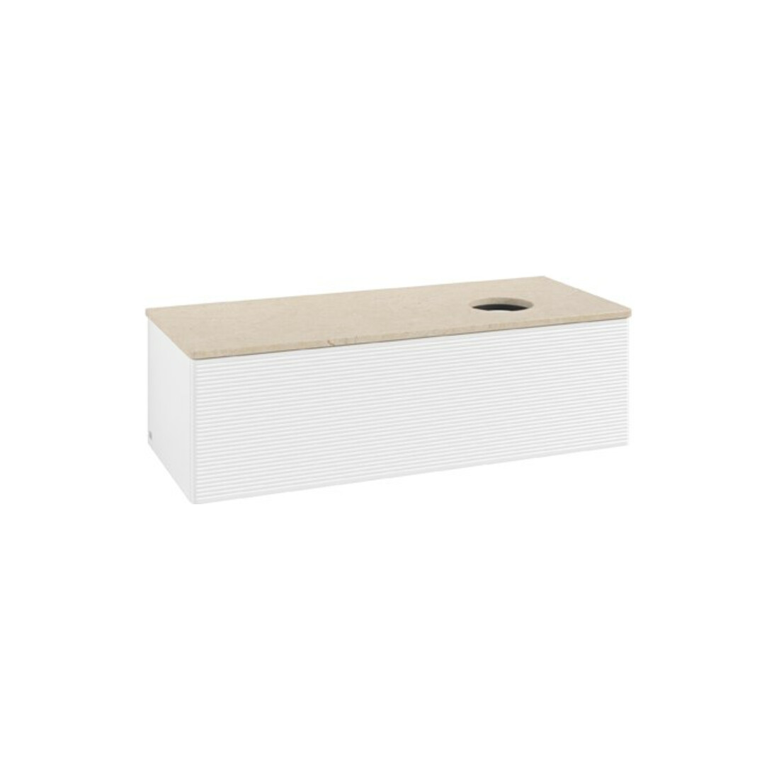 V&B Meuble sous lavabo avec structure de façade Antao 120x36x50cm, couleur WBP botti., blanc avec Lac