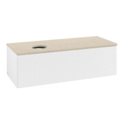 V&B Meuble sous lavabo avec structure de façade Antao 120x36x50cm, couleur WBP botti., blanc avec laque-3