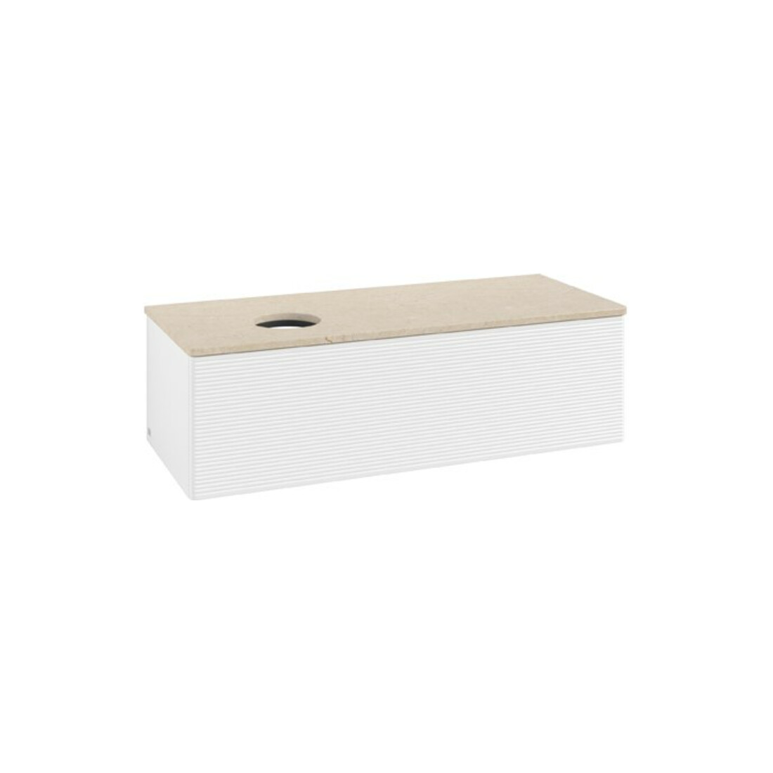 V&B Meuble sous lavabo avec structure de façade Antao 120x36x50cm, couleur WBP botti., blanc avec laque