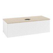V&B Meuble sous lavabo avec structure de façade Antao 120x36x50cm, couleur WBP botti., blanc mat Lac