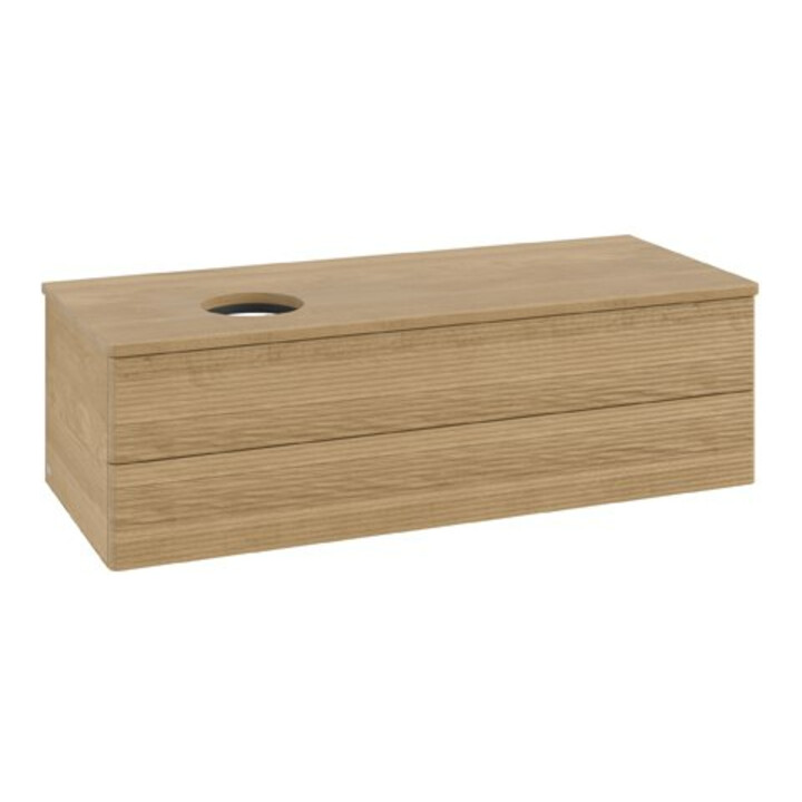 V&B Meuble sous lavabo avec structure de façade Antao 120x36x50cm, couleur WBP chêne hon. Oa, chêne hon.