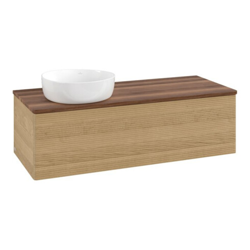 V&B Meuble sous-lavabo avec structure de façade Antao 120x36x50cm, couleur WBP chêne miel